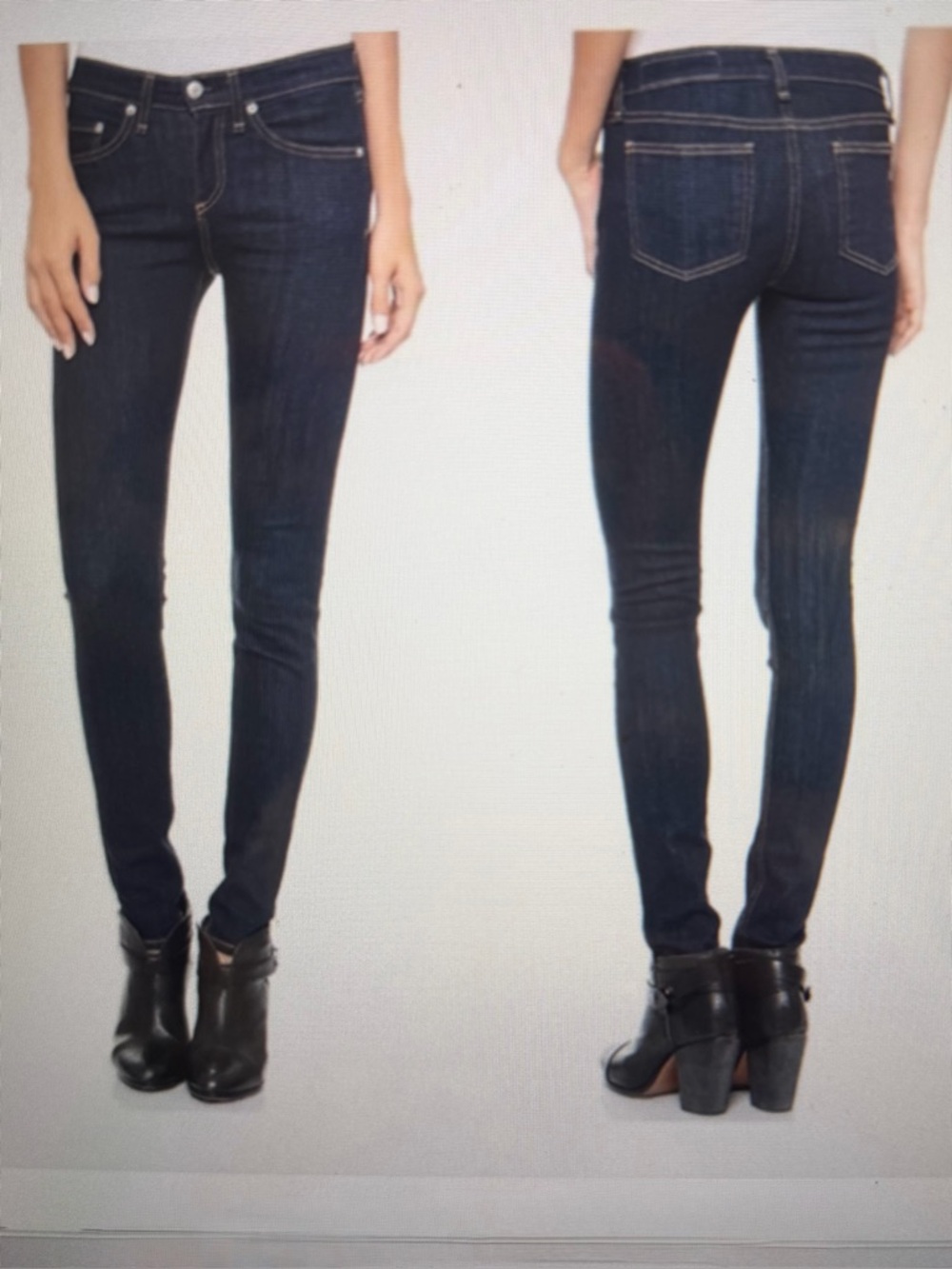Rag & Bone Heritage Stilletto Boot Low Rise Women's Jeans Size 30